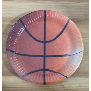 8 pratos 18cm Basquetebol