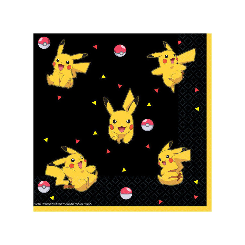 16 guardanapos 33x33cm Pokemon 2024