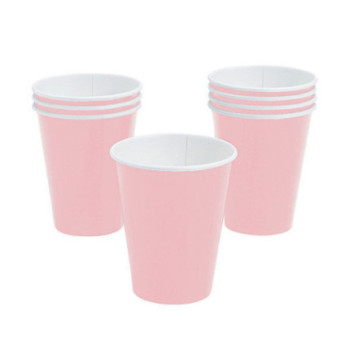 8 copos 270ml rosa bebé
