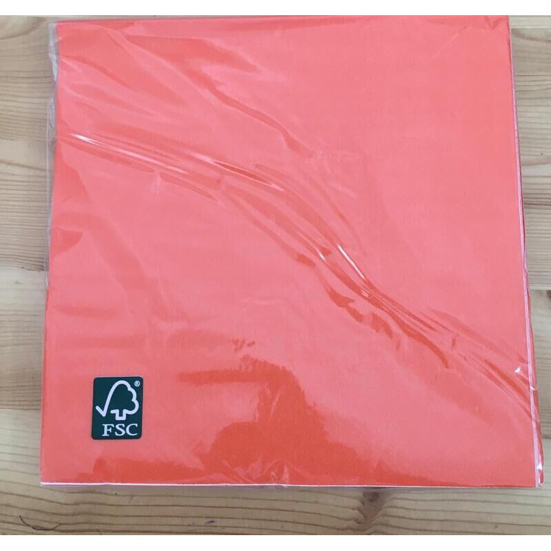 20 guardanapos 33x33cm laranja