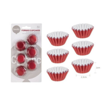 100 formas de papel 6cm vermelho