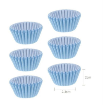 100 formas de papel 6 cm azul