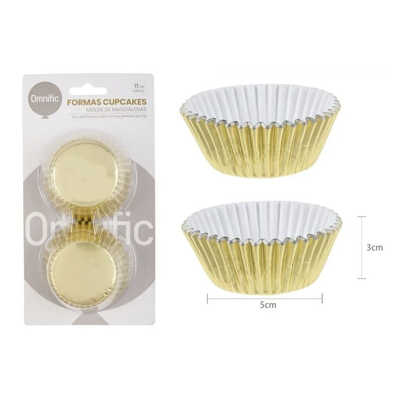 60 formas de papel 11cm dourado
