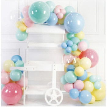 Kit arco balões cores pastel 93 pcas