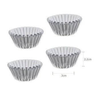 80 formas de papel prateado 7,5cm