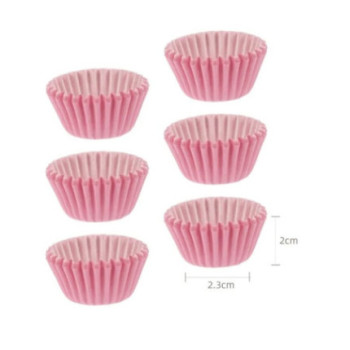 100 formas de papel rosa claro 6 cm