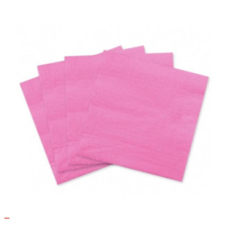 16 guardanapos 33x33cm rosa