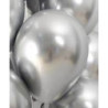 50 Balões Latex Gemar 13" shiny silver