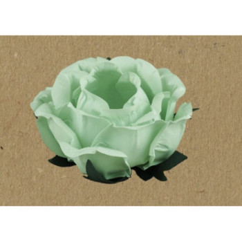 12 flores de papel linha natural verde pastel