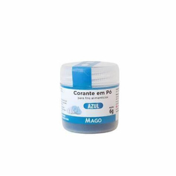 Corante em pó hidrossoluvel Mago 6g azul