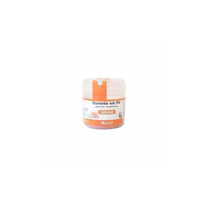 Corante em pó hidrossoluvel Mago 6g laranja