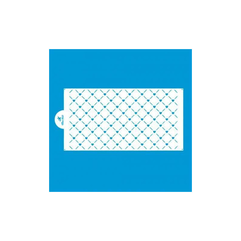 Stencil Poa corações