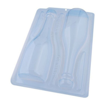 Forma especial 3 partes BWB Garrafa de champanhe