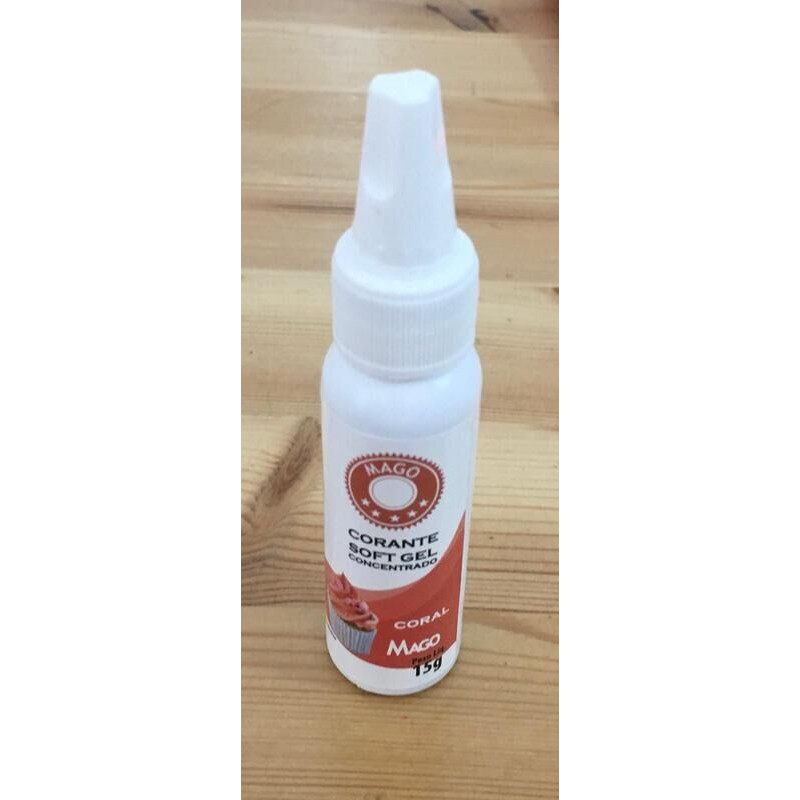 Corante gel concentrado Mago 15 g coral