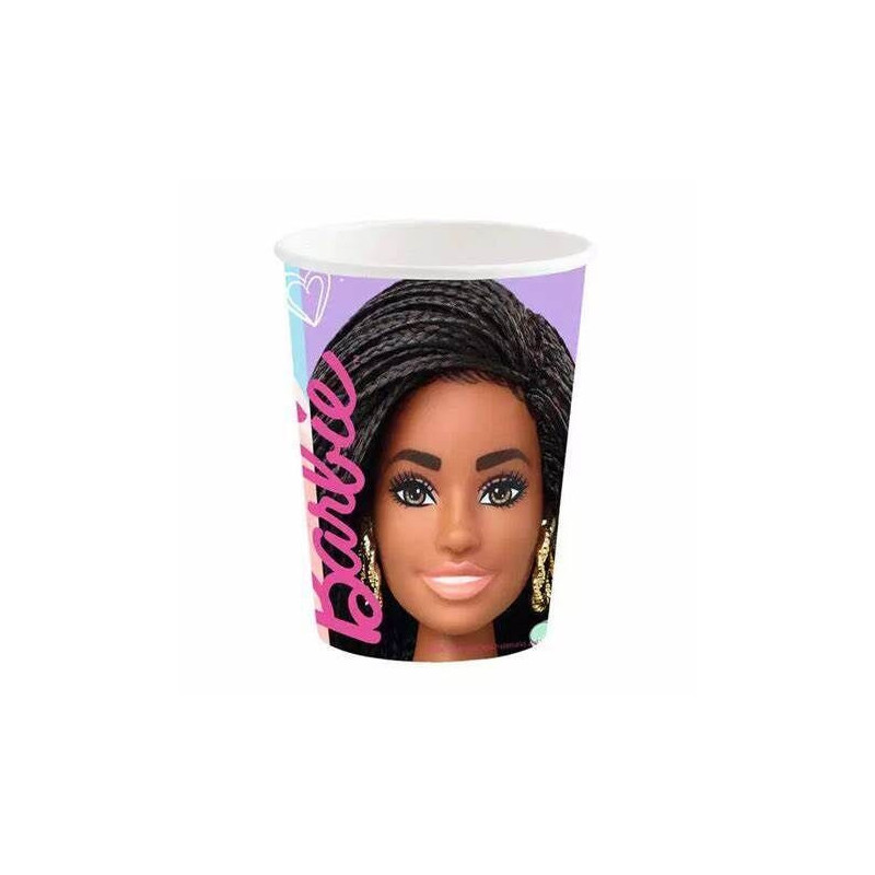 8 copos 237 ml Barbie sweet life