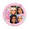 8 pratos 23 cm Barbie sweet life