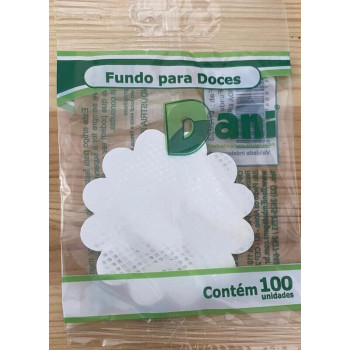Fundo para doces nº 7 renda branca - 100 unidades