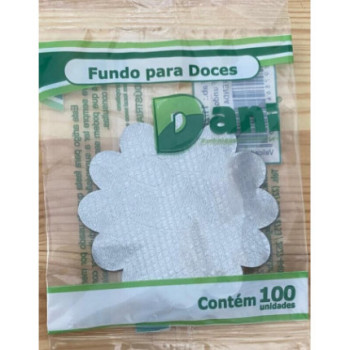Fundo para doces nº 7 renda prata - 100 unidades