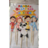 Topo de bolo Panda e os Caricas