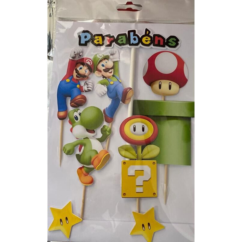 Topo de bolo Super Mário