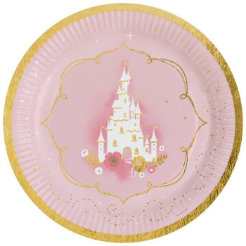 8 pratos 23cm Princess for a day