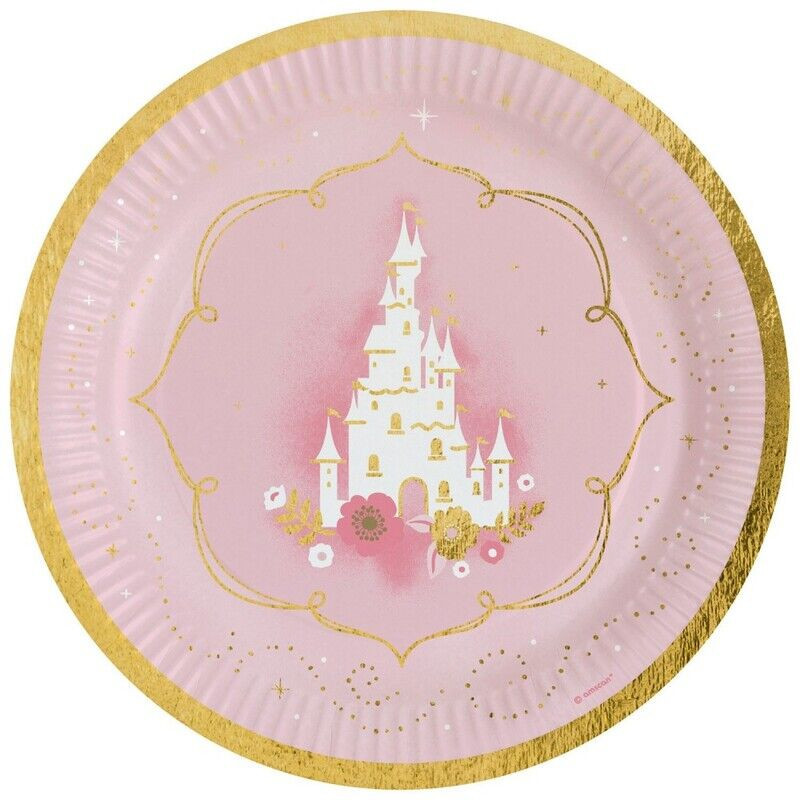 8 pratos 23cm Princess for a day