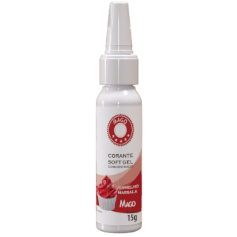 Corante gel concentrado Mago 15 g rosa vermelho marsala