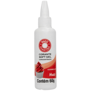 Corante soft gel concentrado Mago 60g Vermelho