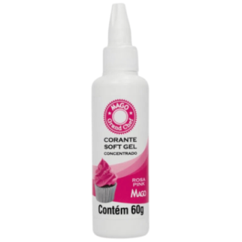 Corante soft gel concentrado Mago 60g rosa