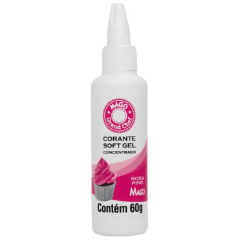 Corante soft gel concentrado Mago 60g rosa