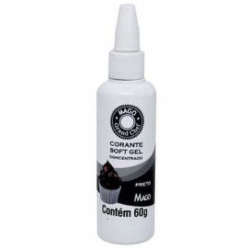 Corante soft gel concentrado Mago 60g Preto