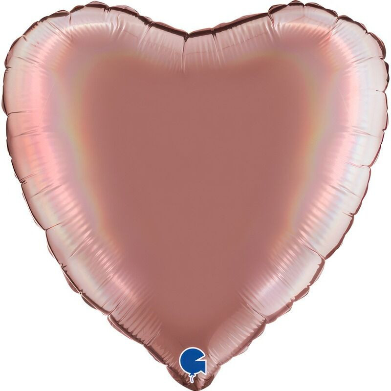Balão foil coração rainbow holographic