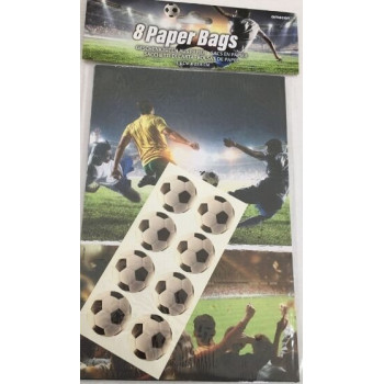 8 sacos papel futebol