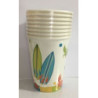 8 copos papel 250 ml surf