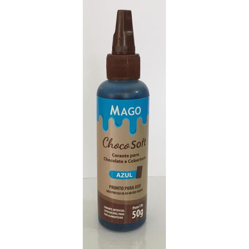 Corante para chocolate e cobertura Mago azul 50g