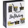 Saco de papel balões Happy Birthday 44x31x12cm