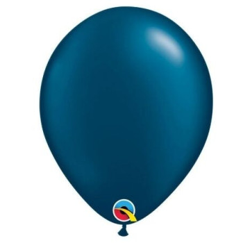 5 balões de latex Qualatex 11” Pearl Midnight Blue