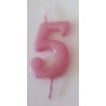 vela 6cm n5 rosa pastel
