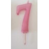 vela 6cm n7 rosa pastel