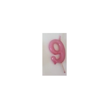 vela 6cm n9 rosa pastel