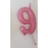 vela 6cm n9 rosa pastel