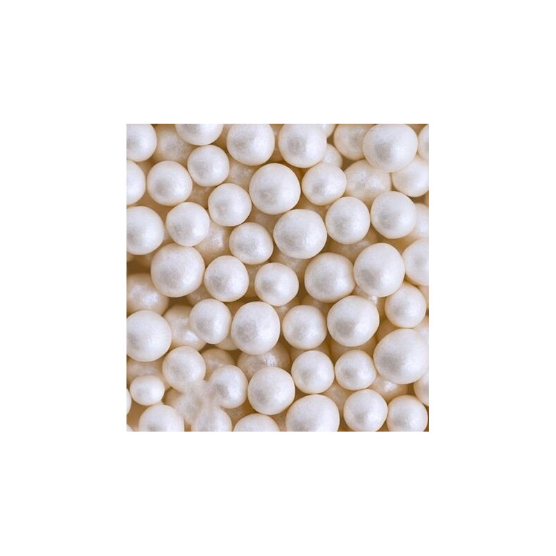 Pérolas brilhantes grandes brancas 65g