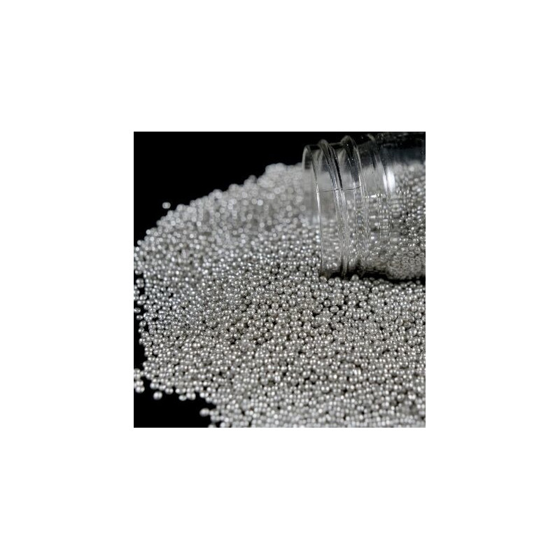 Pérolas metalizadas 2mm prata 75g