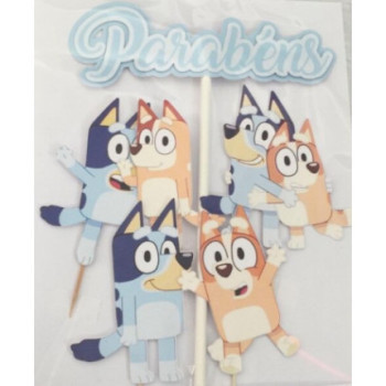 Topo de bolo Bingo e Bluey