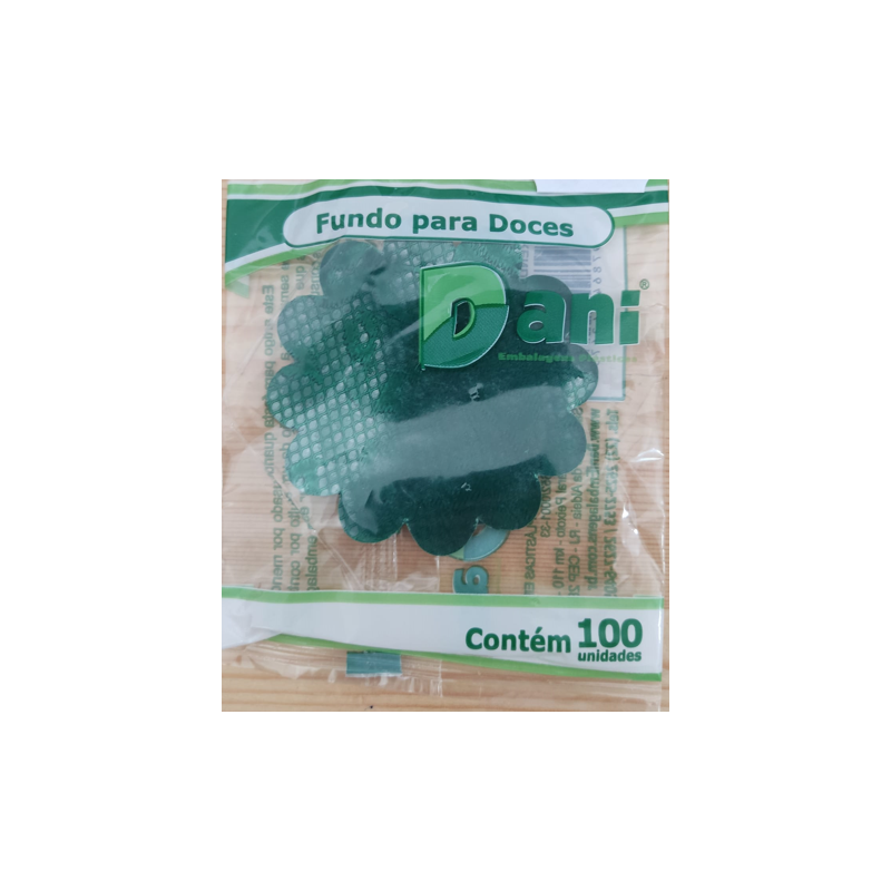 Fundo para doces nº 7 renda Verde - 100 unidades