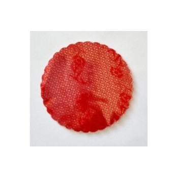 Fundo para doces nº 7 renda vermelho - 100 unidades