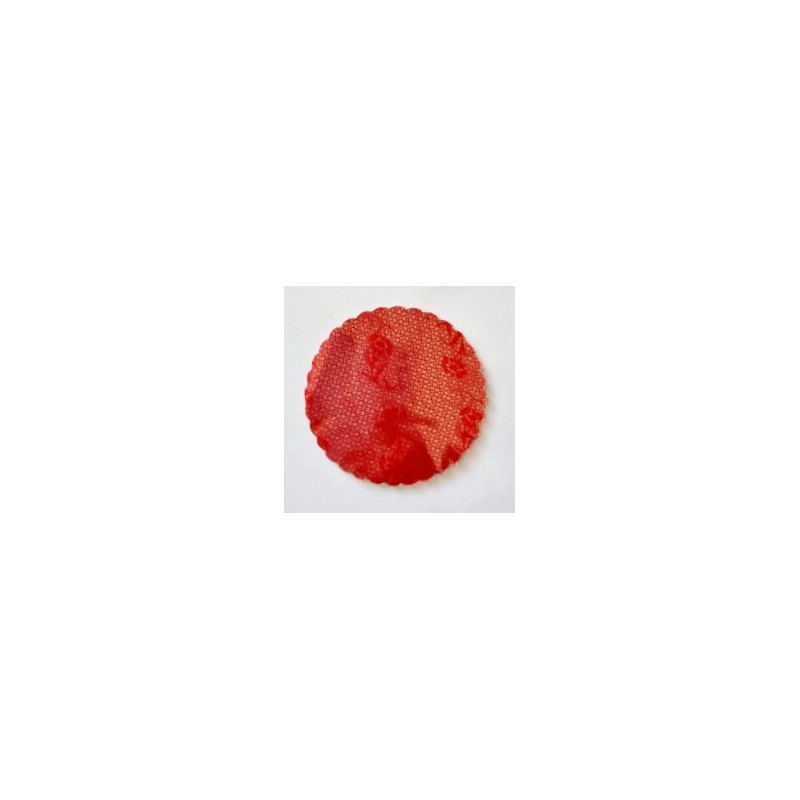 Fundo para doces nº 7 renda vermelho - 100 unidades