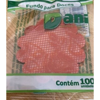 Fundo para doces nº 7 renda laranja - 100 unidades