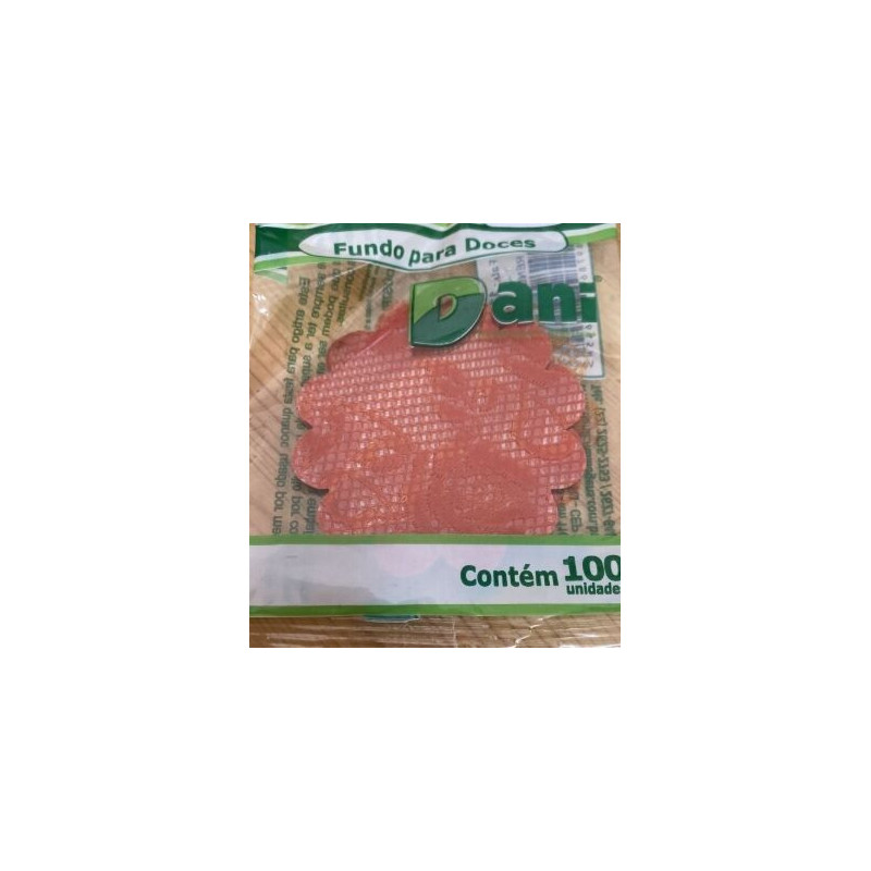 Fundo para doces nº 7 renda laranja - 100 unidades