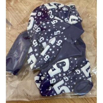 5 balões latex Qualatex Nº 5